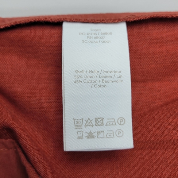 Boden St Ives Paperbag Tie Waist Linen Shorts Rust Size 6 - Picture 8 of 8